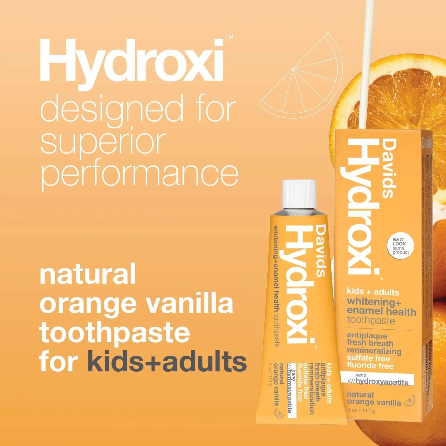 Premium Whitening + Enamel Orange Vanilla Toothpaste 113g