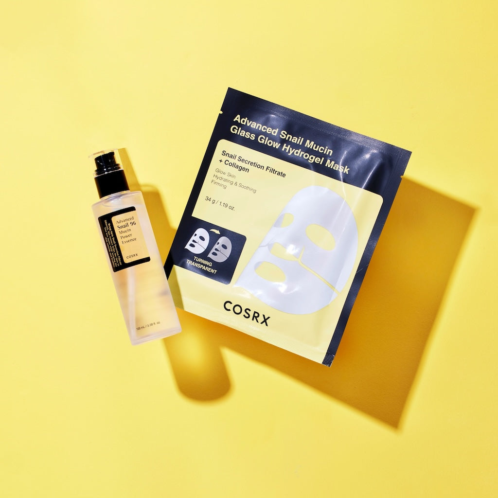 Advanced Snail Mucin Glass Glow Hydrogel Masks
