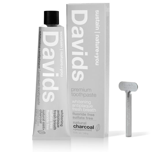 davids premium toothpaste charcoal peppermint 149g