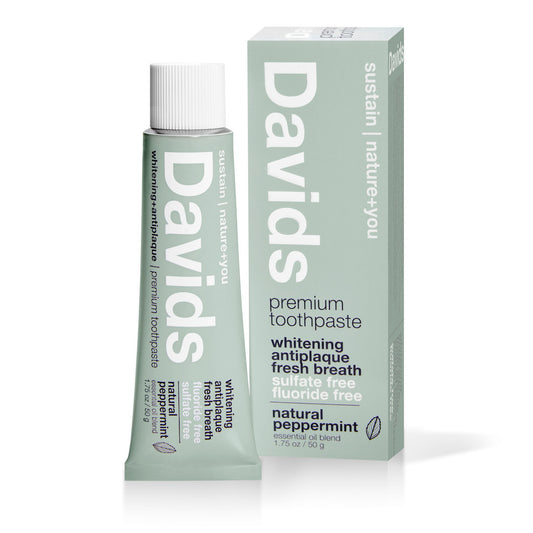 davids premium travel size toothpaste peppermint 50g