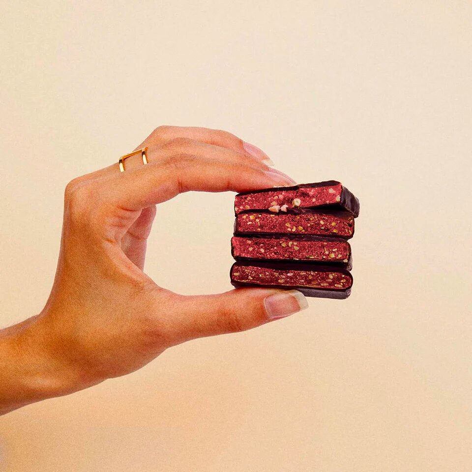 Box of 4 Chocolates - Raspberry & Macadamia