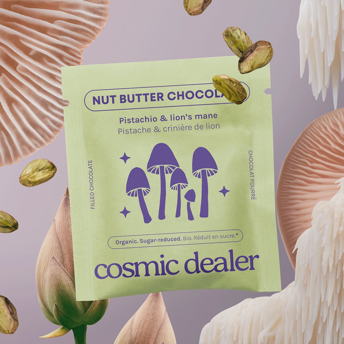 Dark Nut Butter Chocolate - Pistachio & Lion's Mane