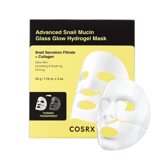 Advanced Snail Mucin Glass Glow Hydrogel Masks