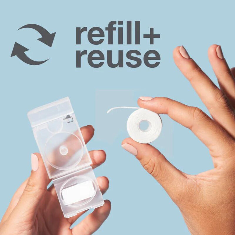 Expanding Refillable Dental Floss Refill x 2 / Mint 30m
