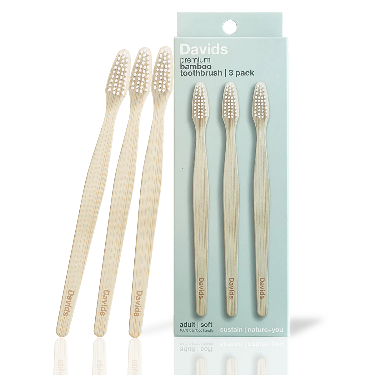 Premium Bamboo Toothbrush / 3 pack
