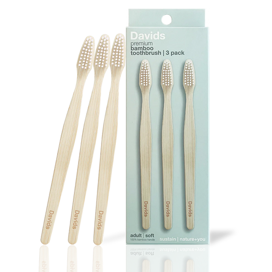 davids premium bamboo toothbrush 3 pack