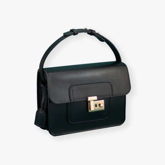 Agnes Black Leather Bag