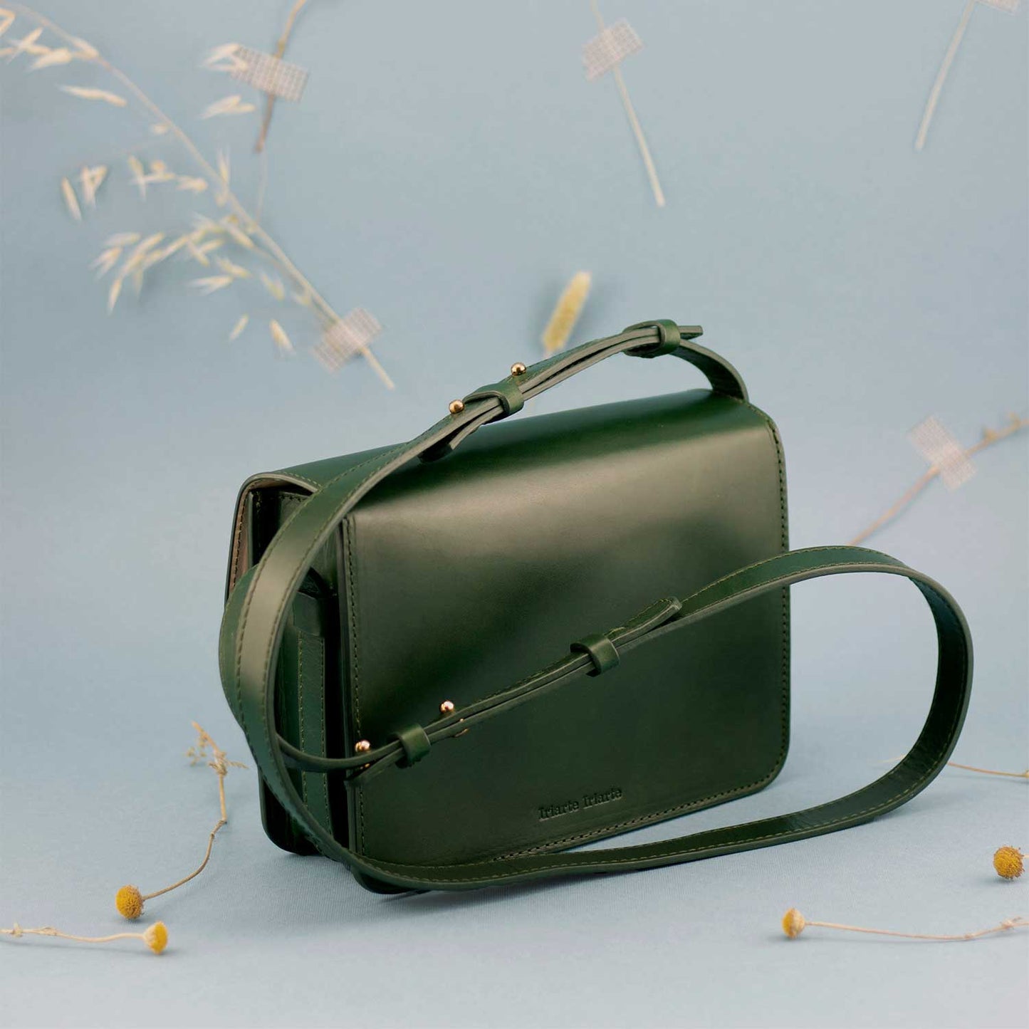 Agnes Green Leather Bag