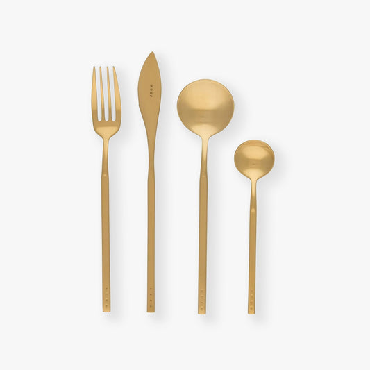Brushed Gold Cutlery Set 8pc