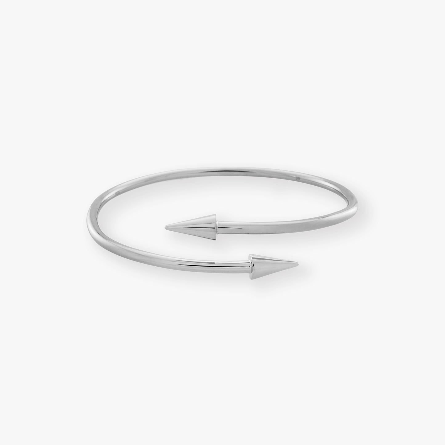 Two Point Tube Bangle Silver