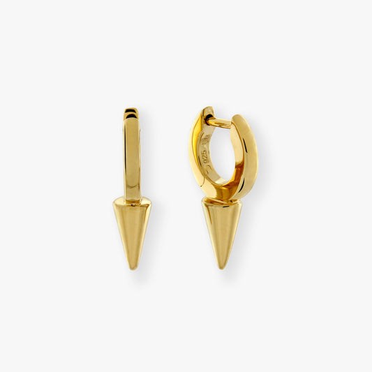 Single Point Huggie Gold Small - Single